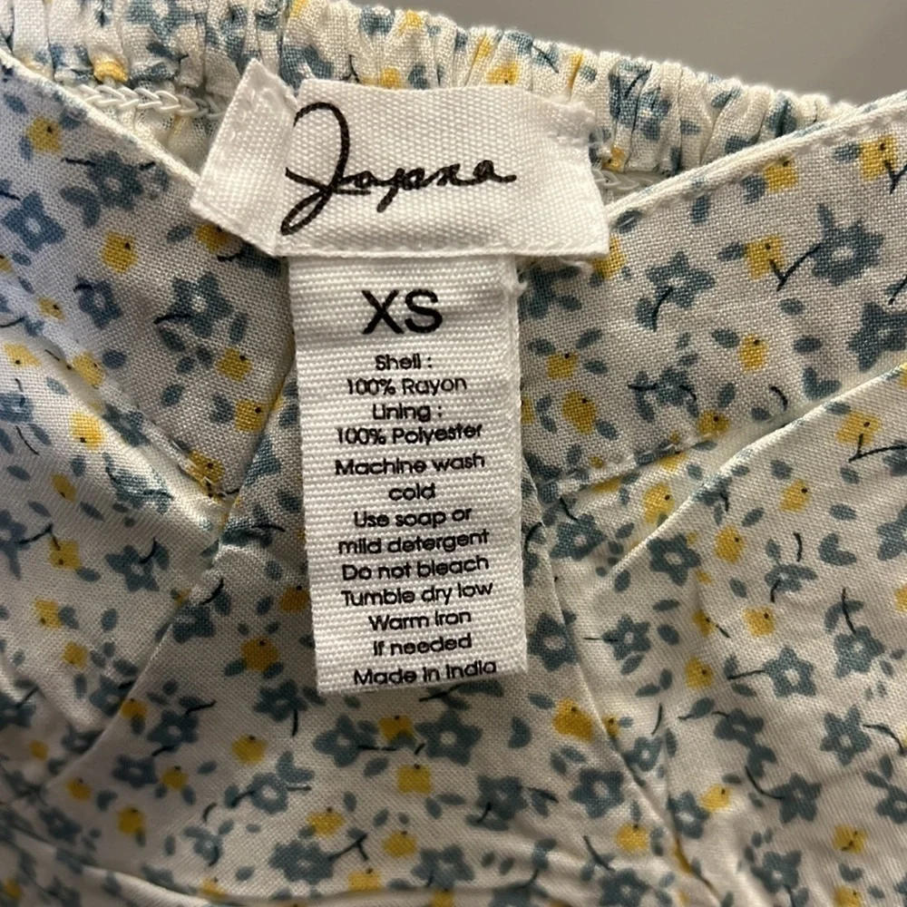 Japna Corset Bodice Ditsy Floral Printed Top - Picture 4 of 4